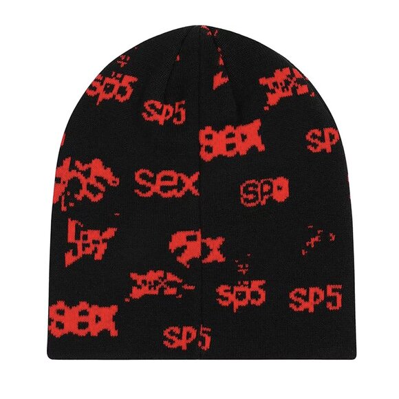 Sp5der Sex Skully Beanie Black Red | Spider Worldwide - Picture 2 of 4
